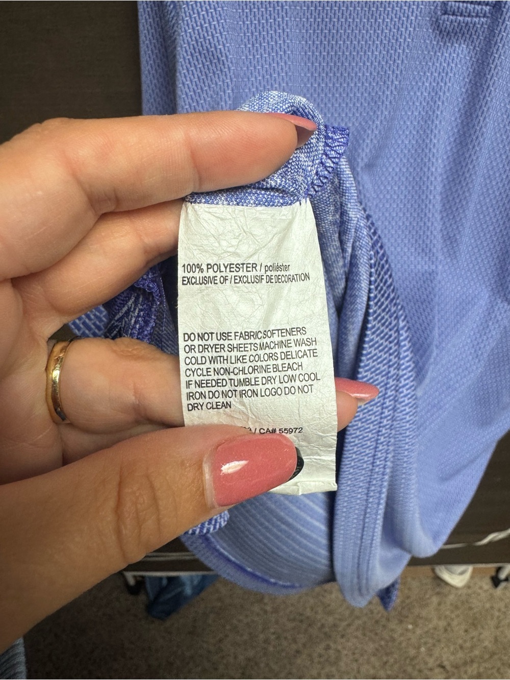 Blue & White Striped Jack Nicklaus Polo Shit, XL - Picture 5 of 5